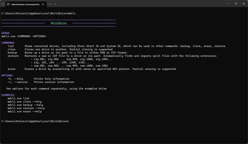 MultiDrive CLI